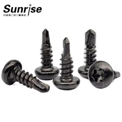 Μαύρη οροφή Tek 6 Lobes Torx Drive Pan Round Head Self Drilling Screw